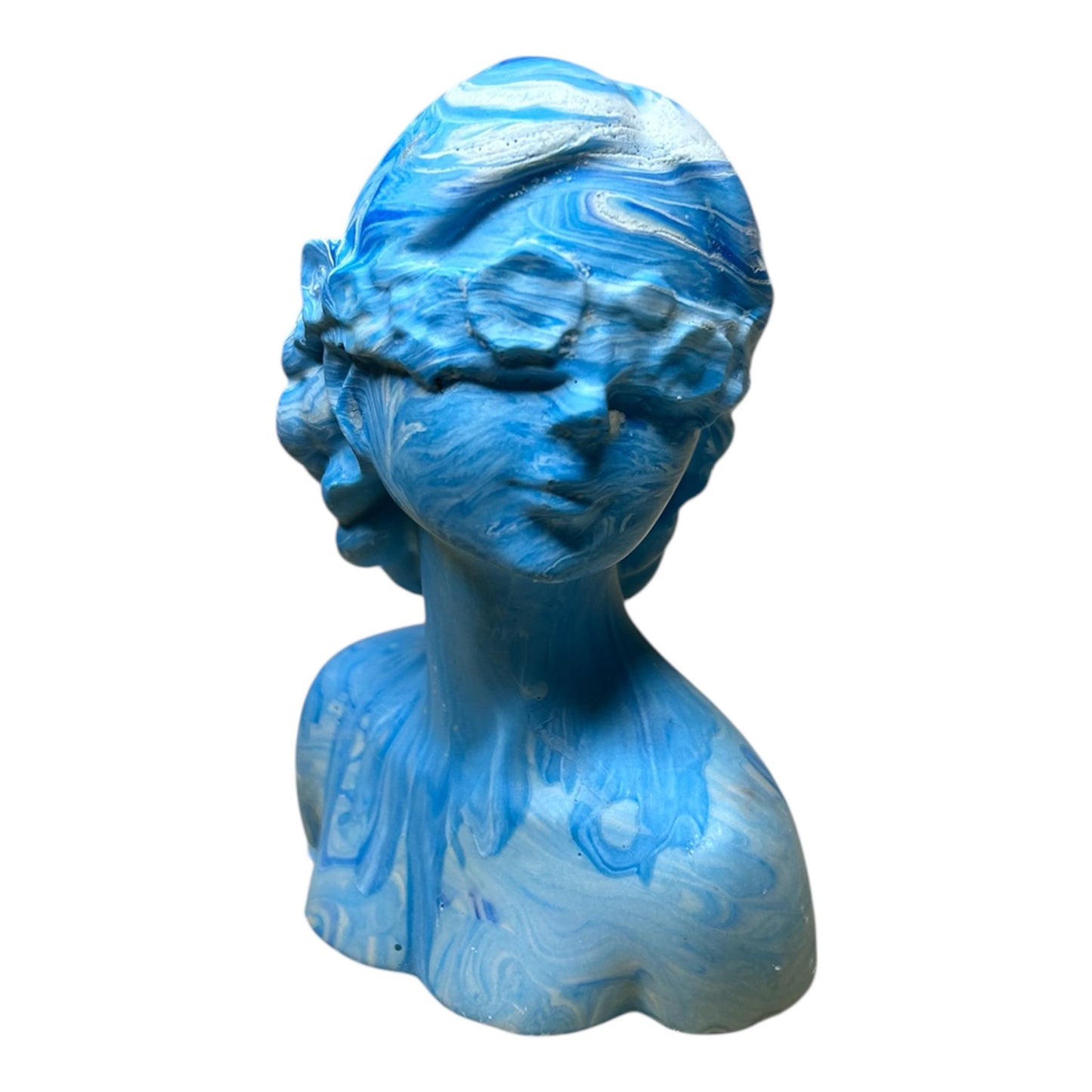 figurine visage femme en Jesmonite