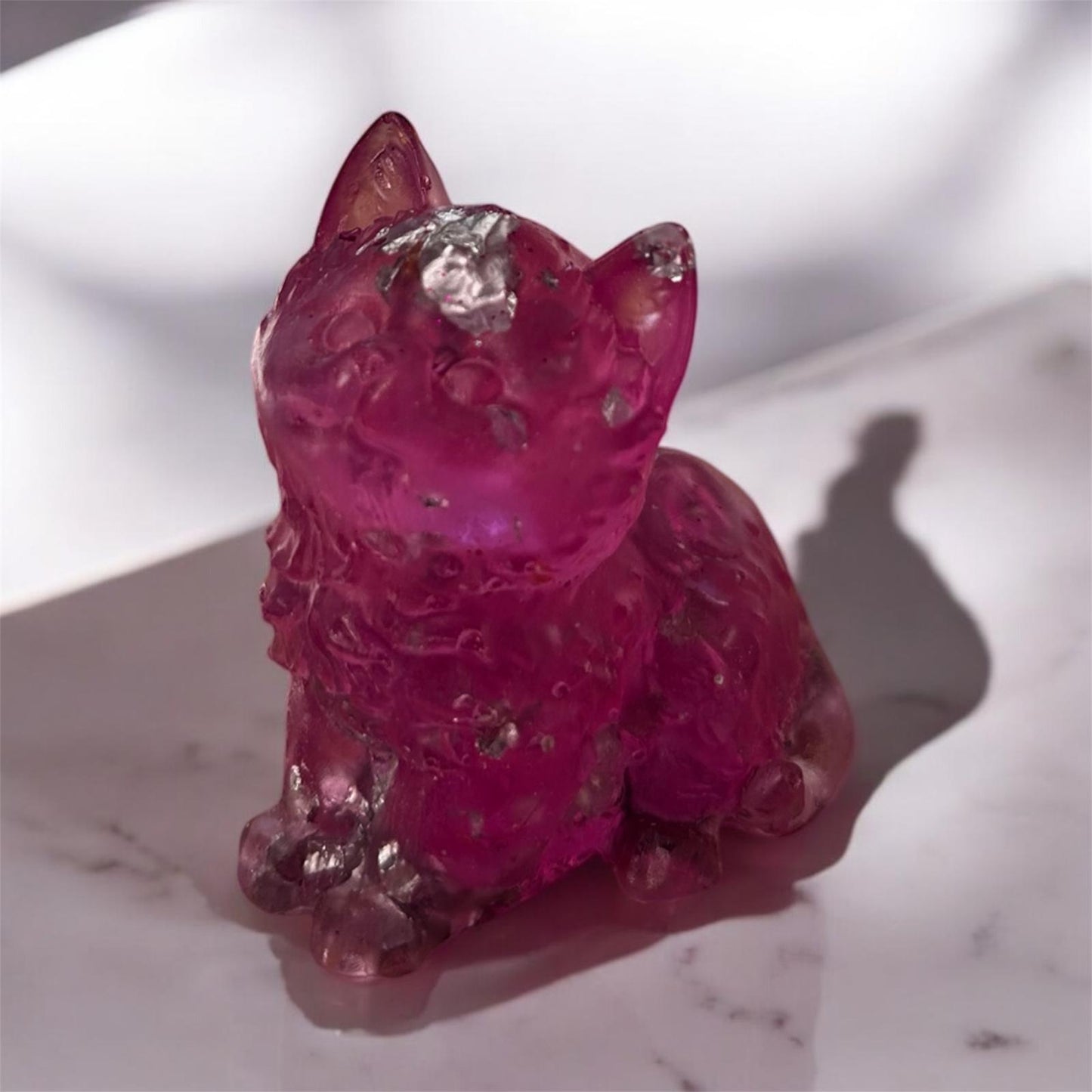 figurine chat en résine époxy
