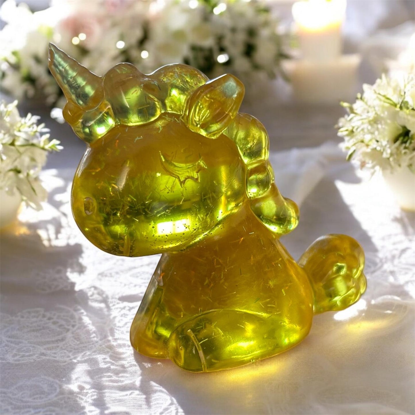 figurine licorne en résine epoxy