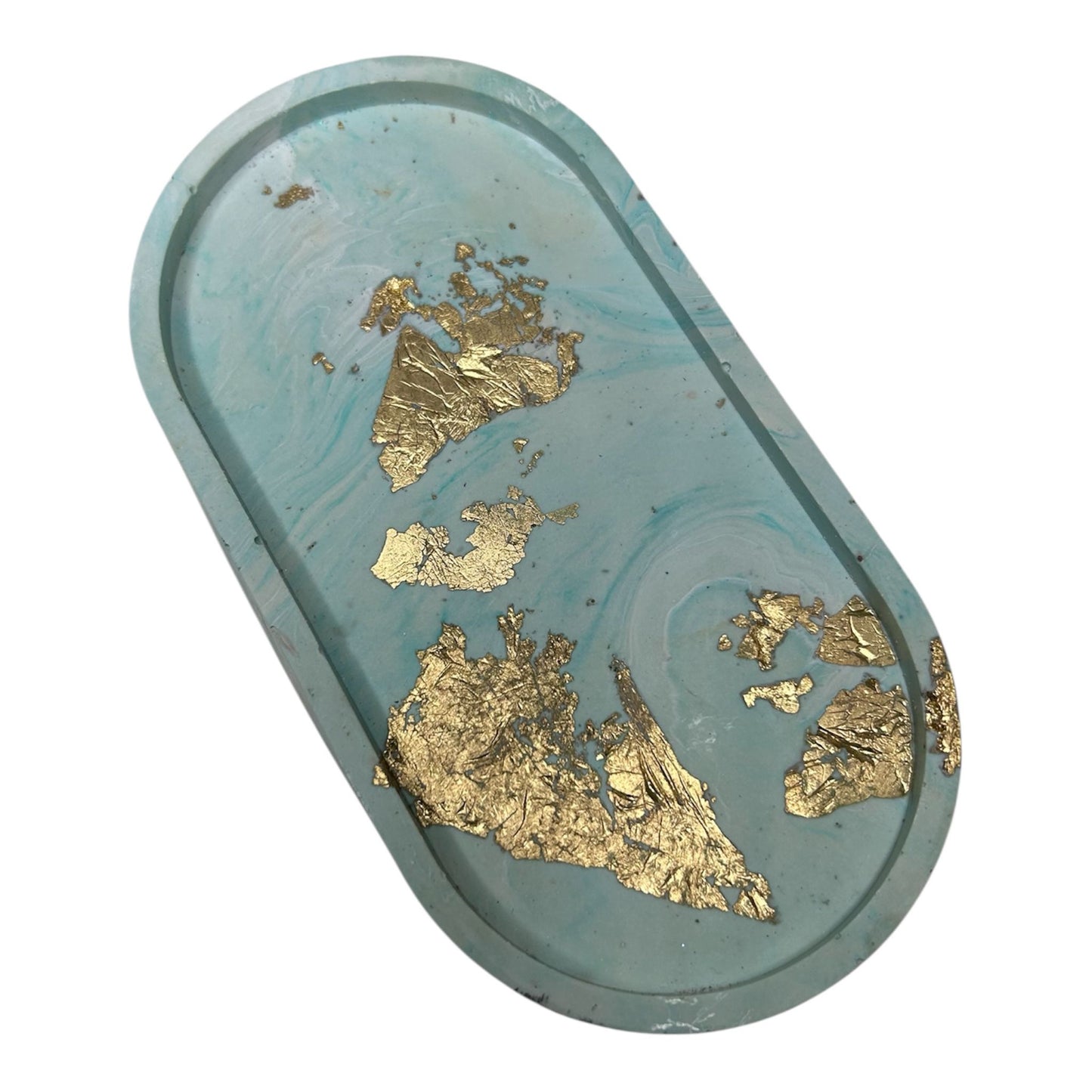 Petit plateau ovale en Jesmonite