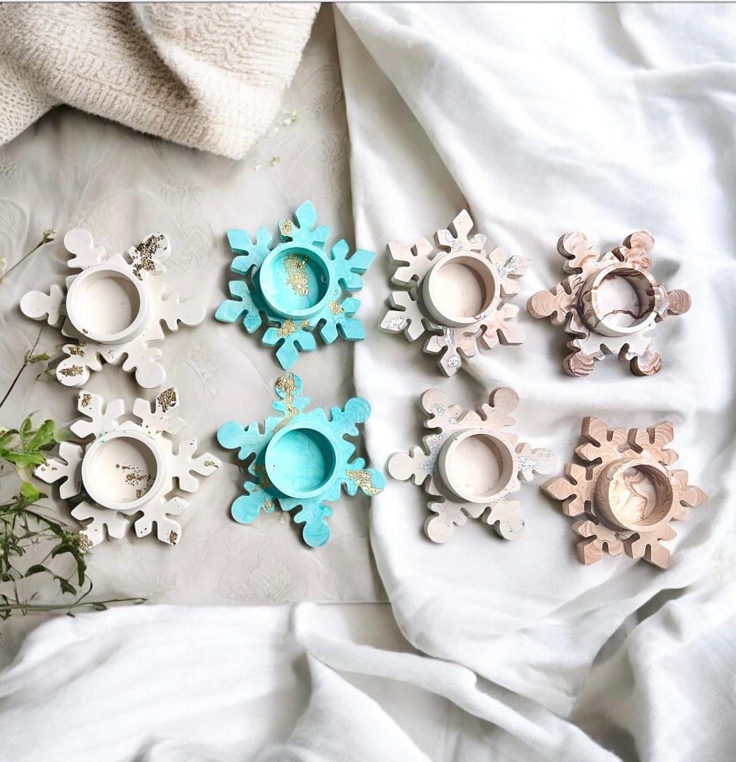 Bougeoir chauffe plat en Jesmonite