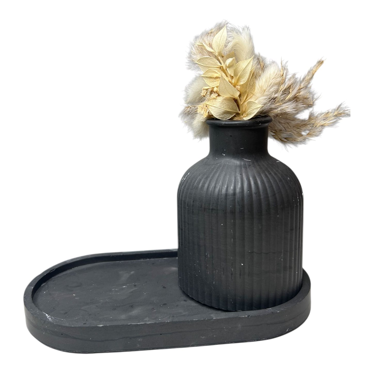 Ensemble plateau et vase en Jesmonite – Élégance et artisanat