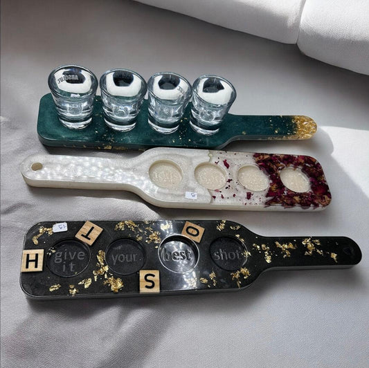 Plateau shot en résine époxy