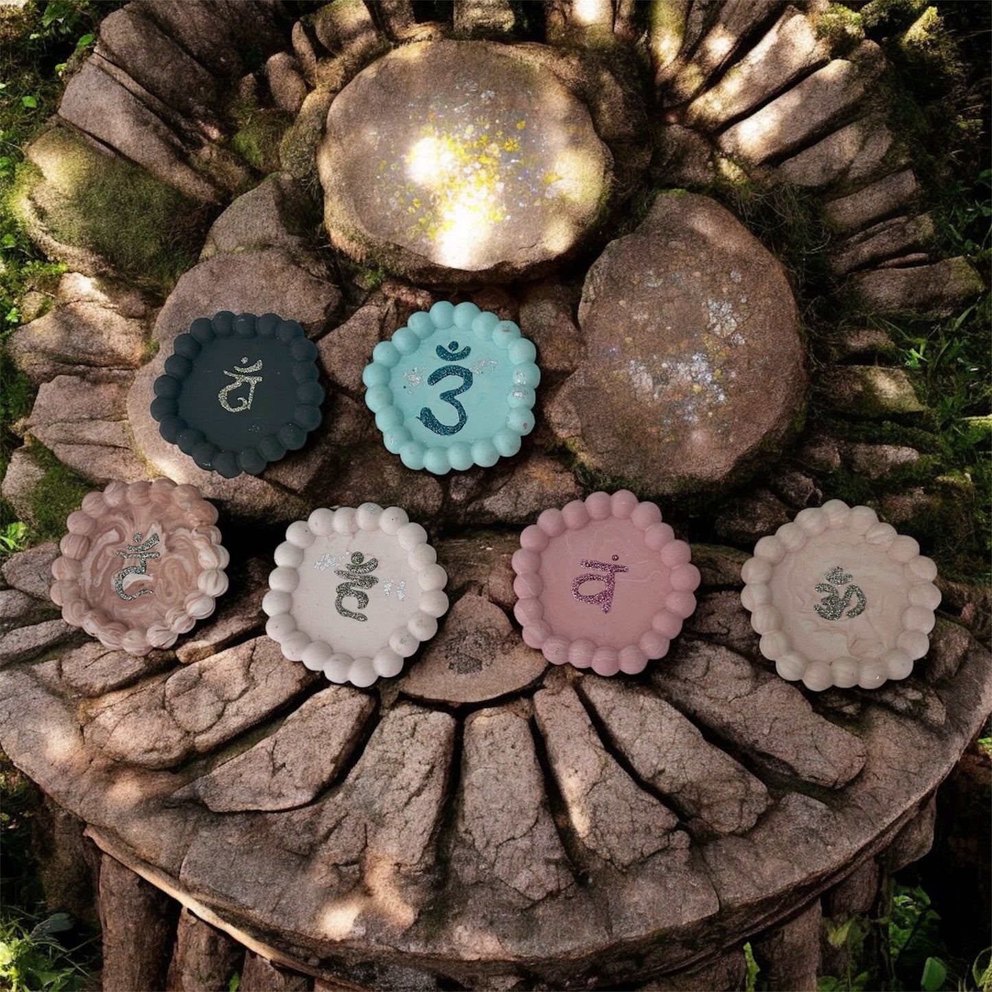 vide poche bubble 7 chakras en Jesmonite