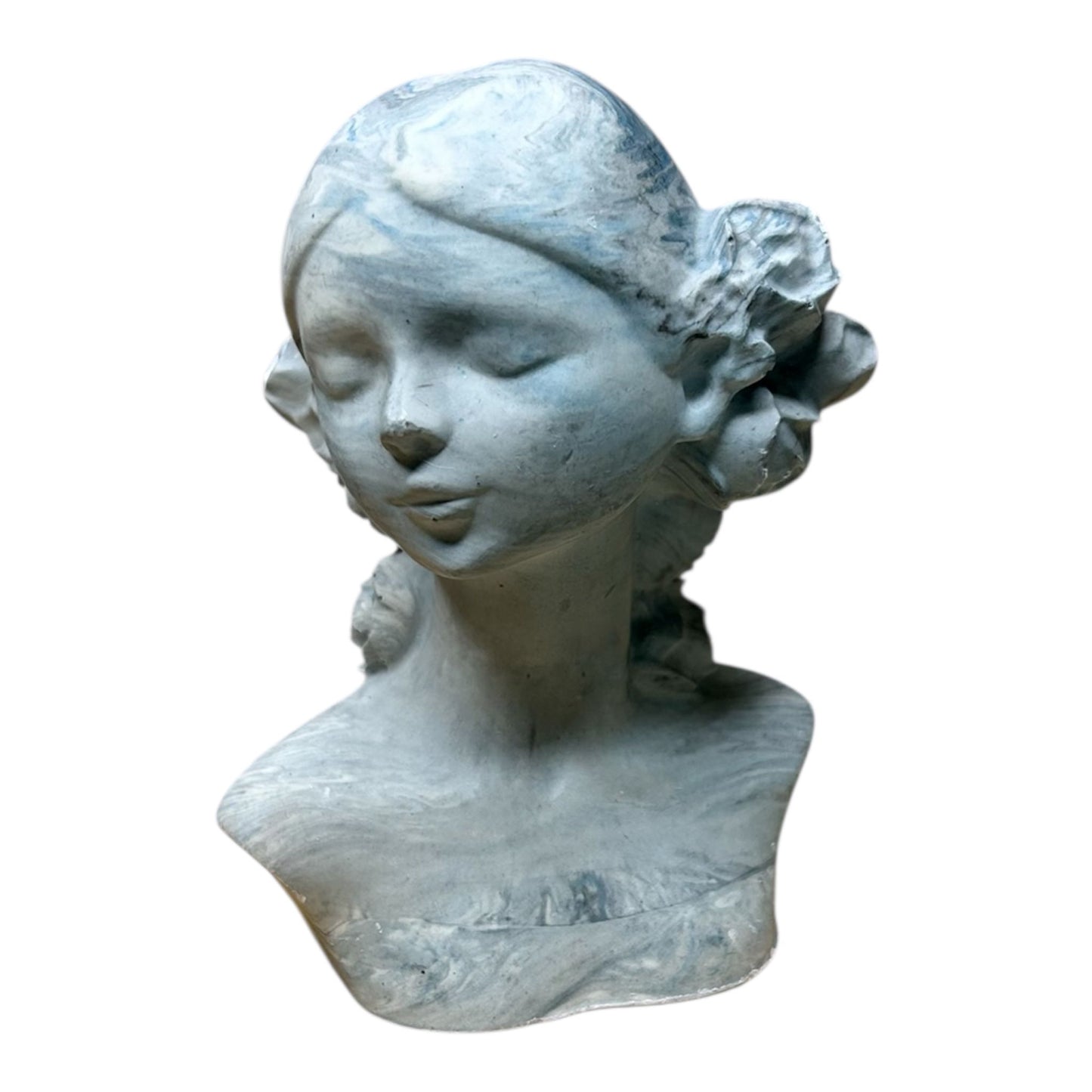 figurine visage femme en Jesmonite