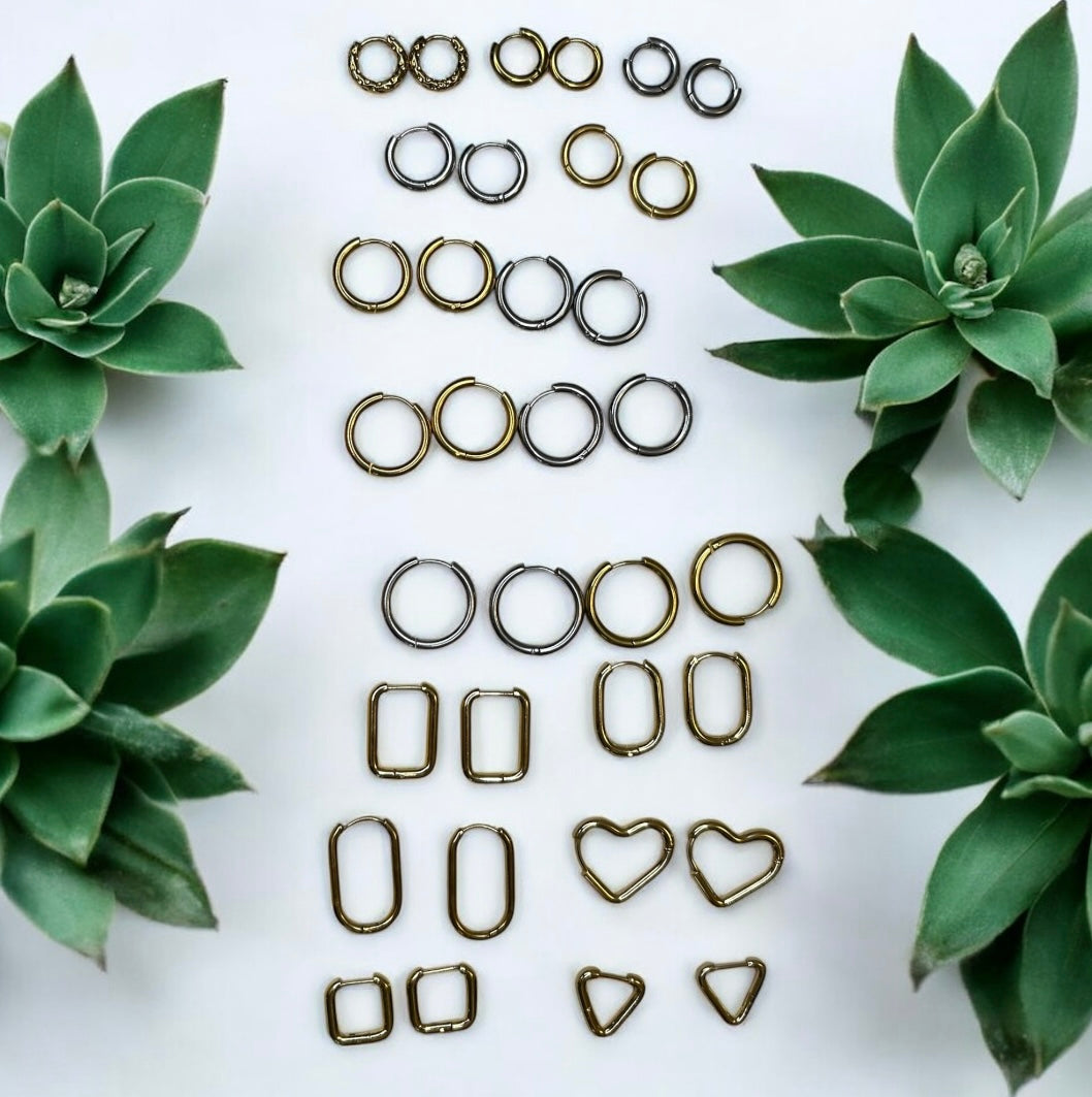 Créoles interchangeables en acier inoxydable pour pampilles