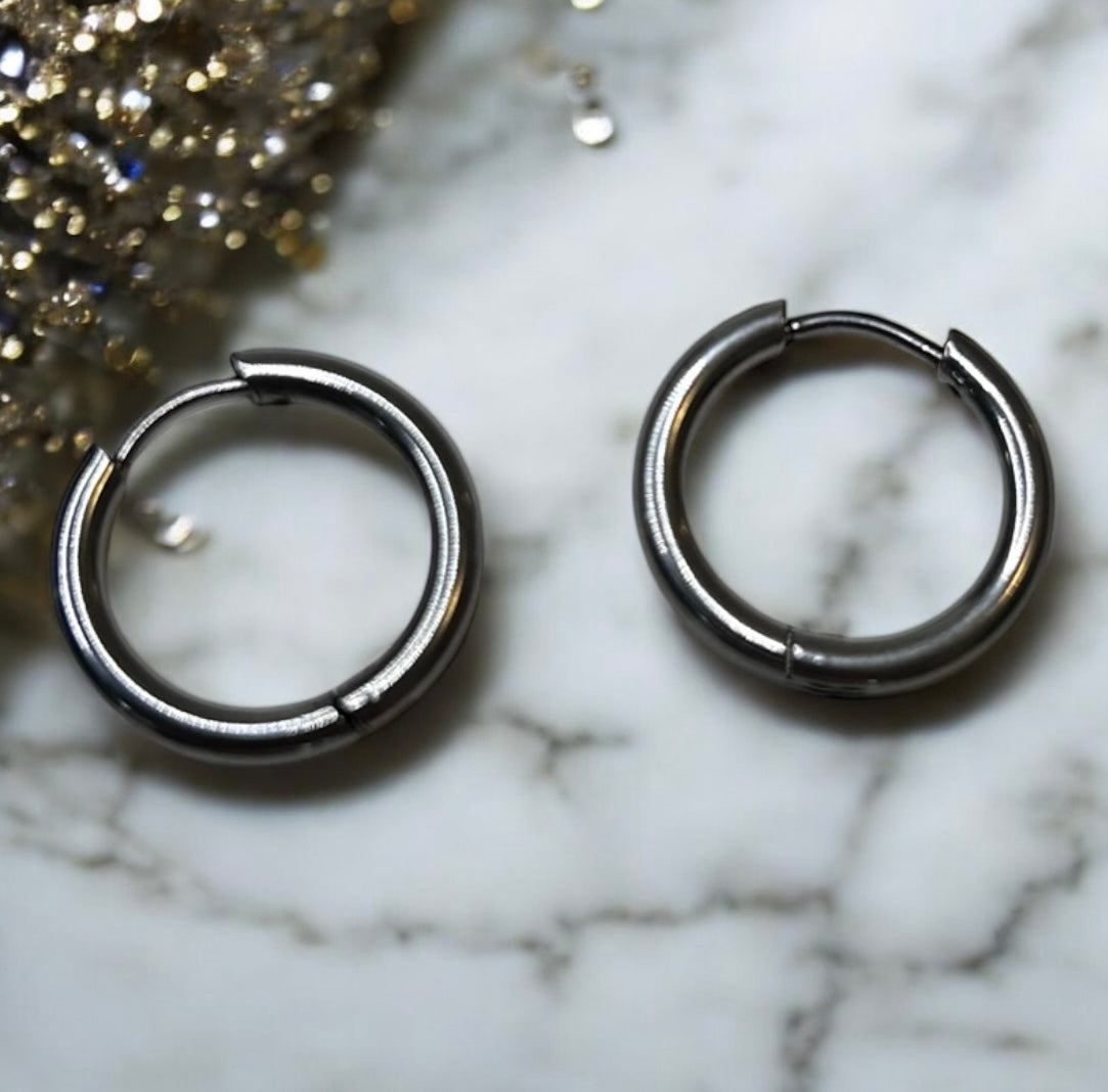 Créoles interchangeables en acier inoxydable pour pampilles