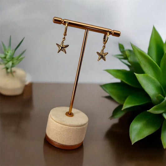 sublime éclat : ✨ Créoles Étoile de Mer – Montage Fait Main ✨