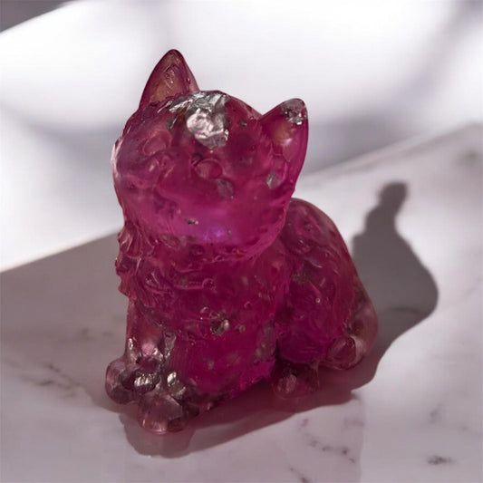 figurine chat en résine époxy
