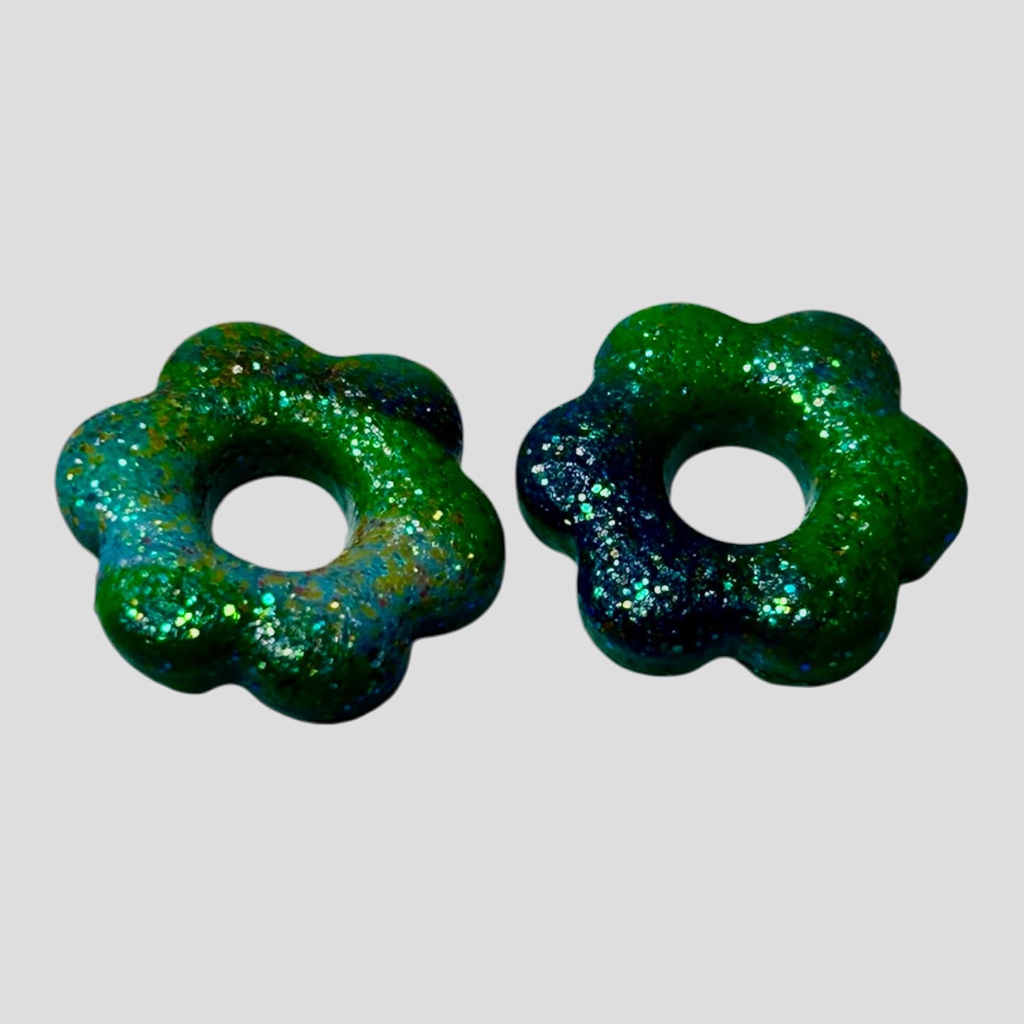 Pampilles interchangeables : 5 pétales ( argile polymère)