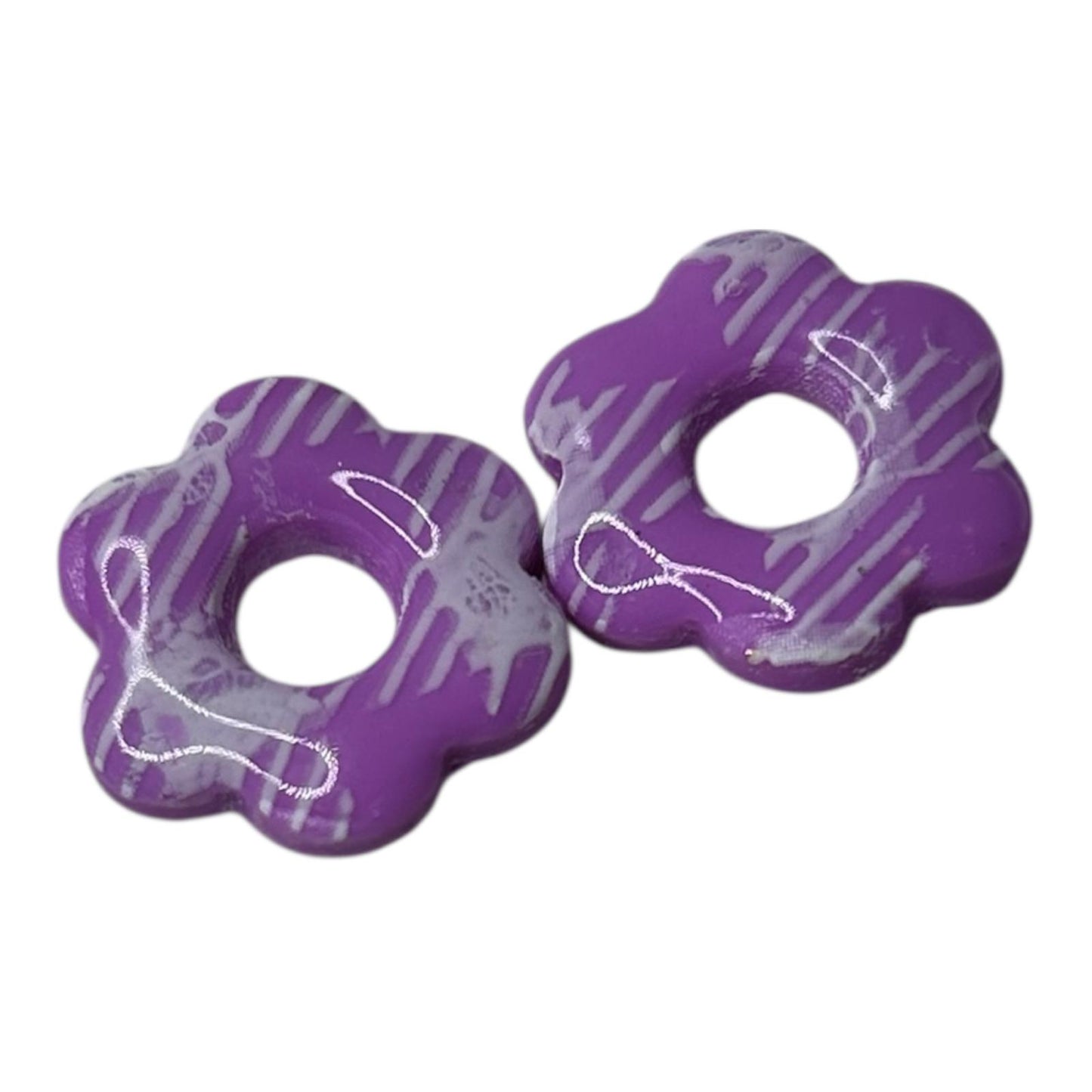 Pampilles interchangeables : 5 pétales ( argile polymère)