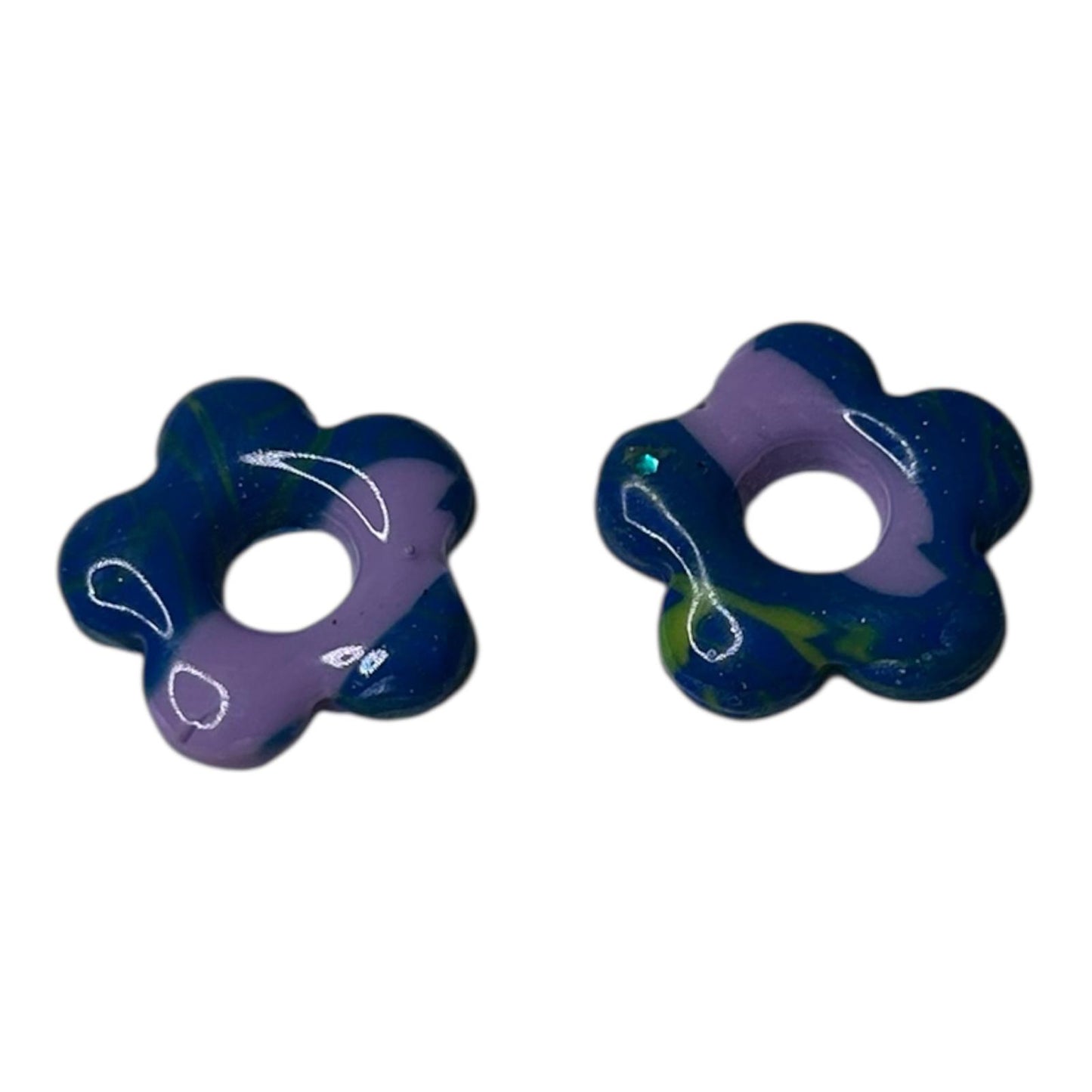 Pampilles interchangeables : 5 pétales ( argile polymère)