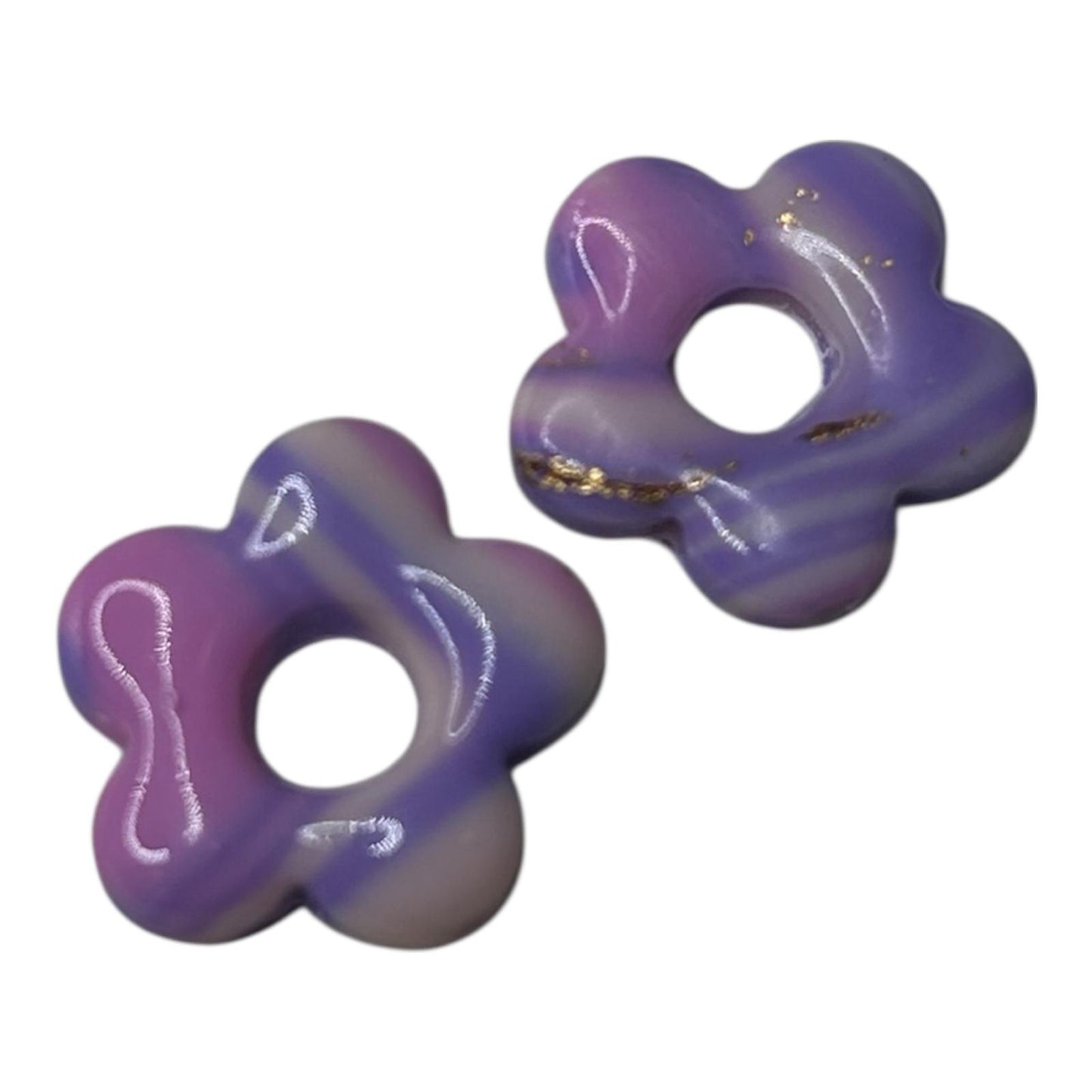 Pampilles interchangeables : 5 pétales ( argile polymère)