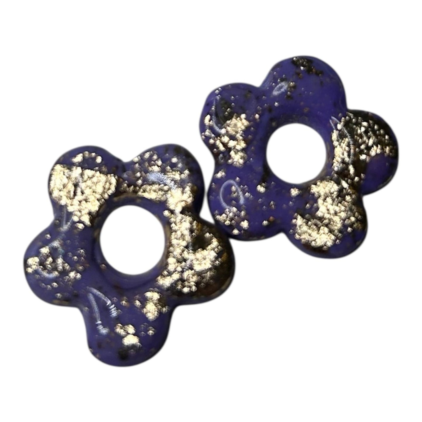 Pampilles interchangeables : 5 pétales ( argile polymère)