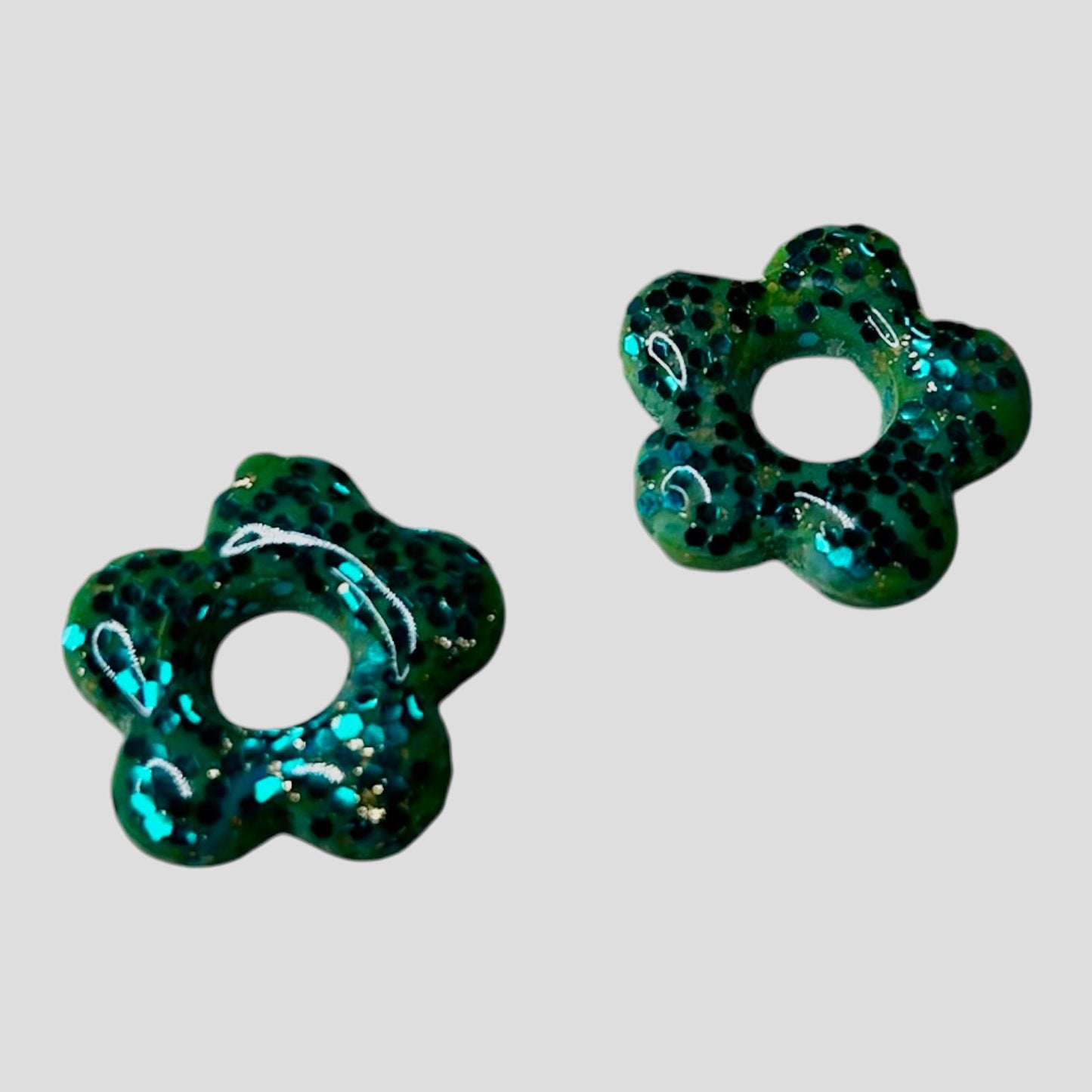 Pampilles interchangeables : 5 pétales ( argile polymère)