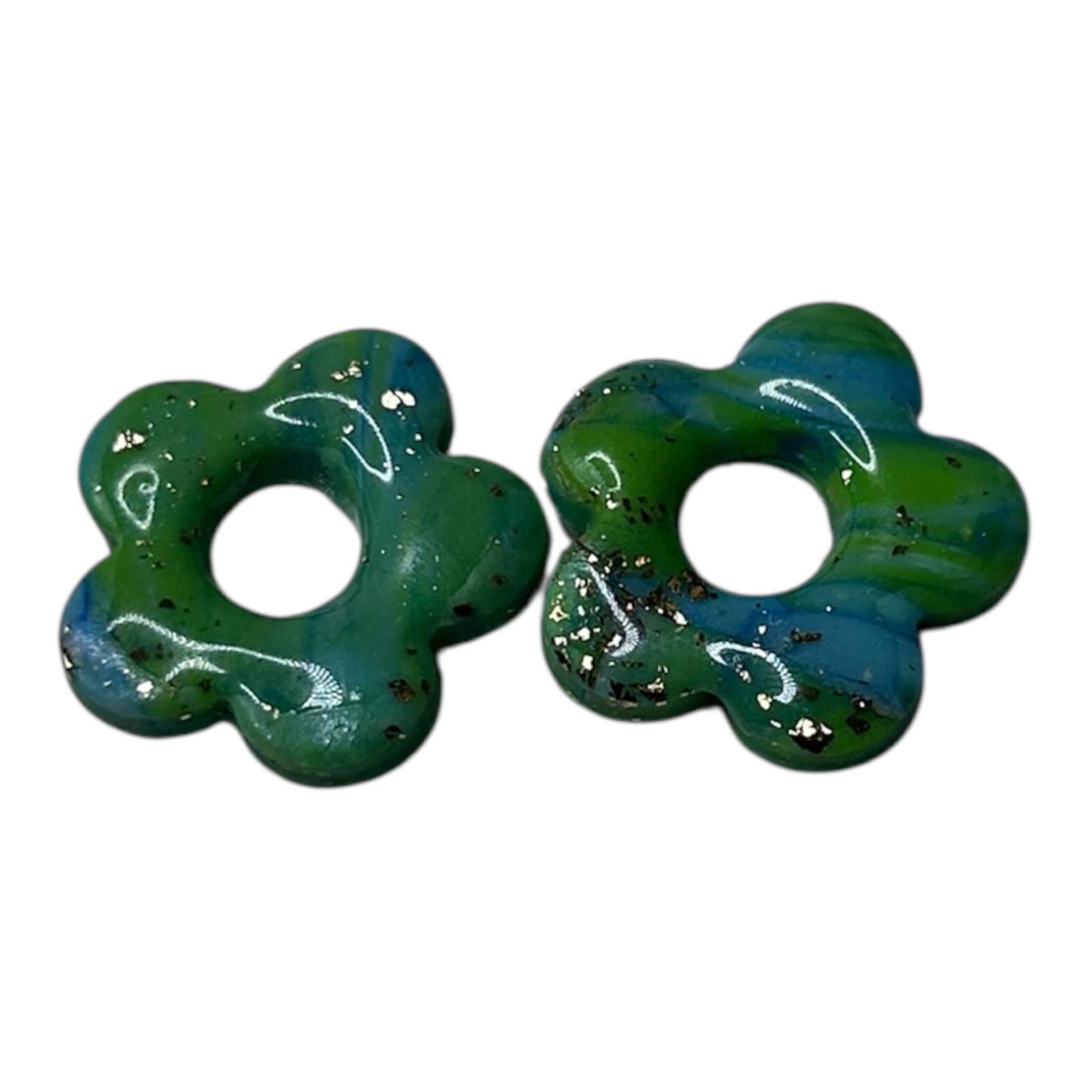 Pampilles interchangeables : 5 pétales ( argile polymère)