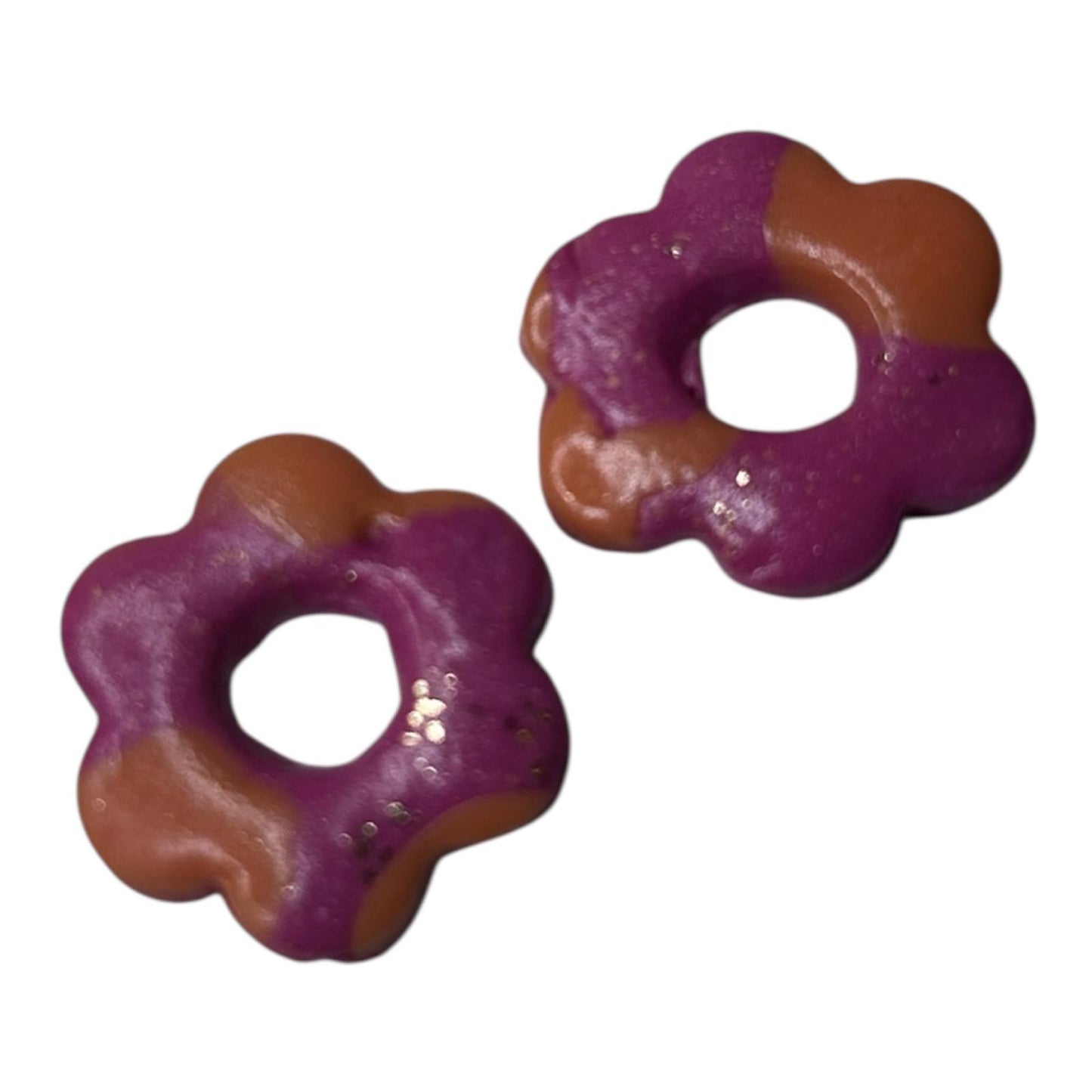 Pampilles interchangeables : 5 pétales ( argile polymère)