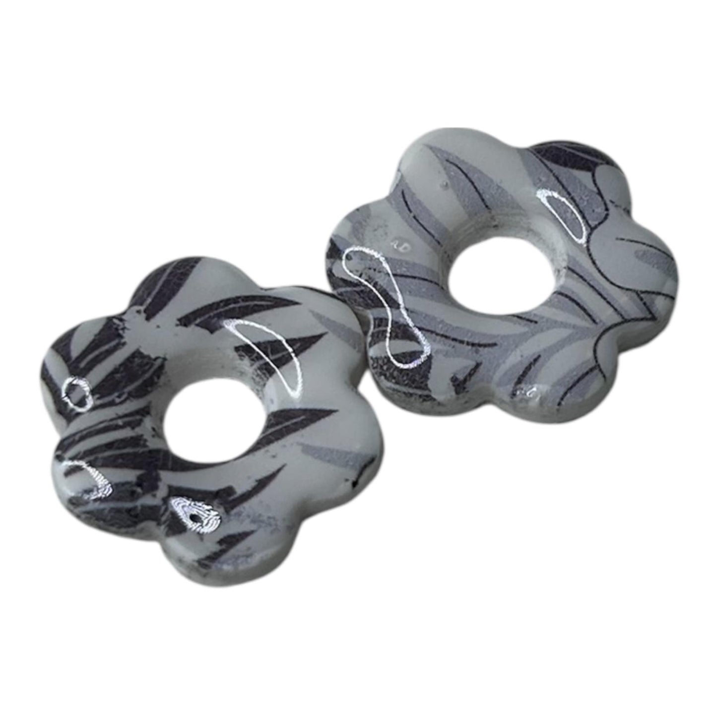 Pampilles interchangeables : 5 pétales ( argile polymère)