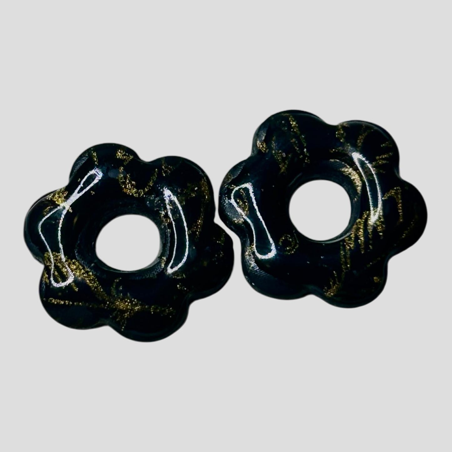 Pampilles interchangeables : 5 pétales ( argile polymère)