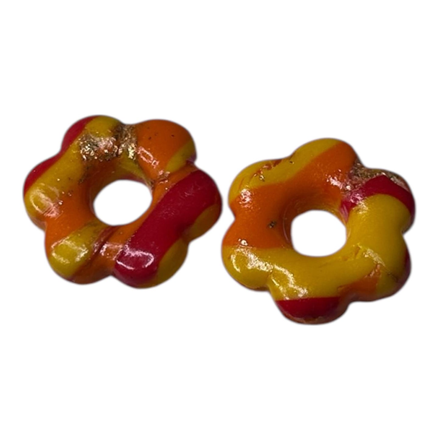 Pampilles interchangeables : 5 pétales ( argile polymère)