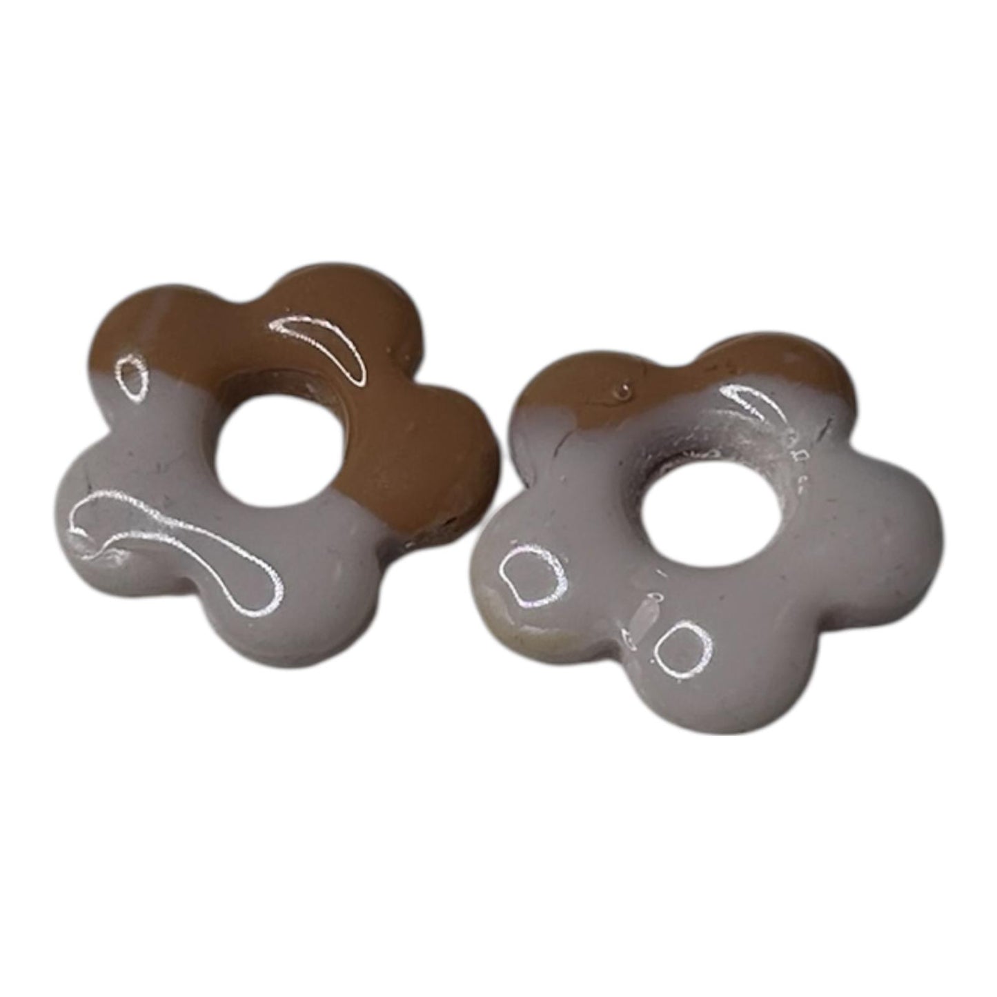 Pampilles interchangeables : 5 pétales ( argile polymère)