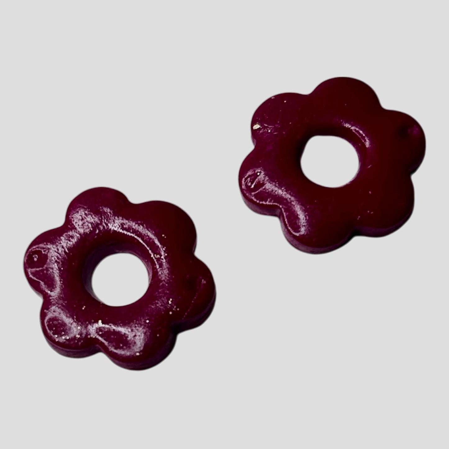 Pampilles interchangeables : 5 pétales ( argile polymère)