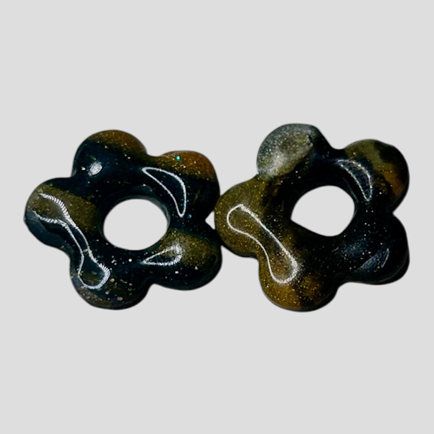 Pampilles interchangeables : 5 pétales ( argile polymère)