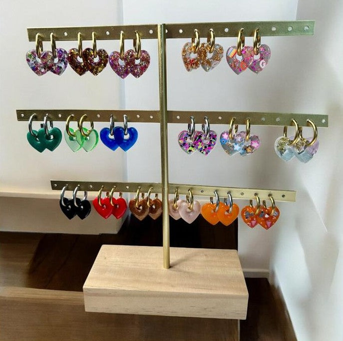 ✨ Pampilles interchangeables en résine époxy ✨ coeur