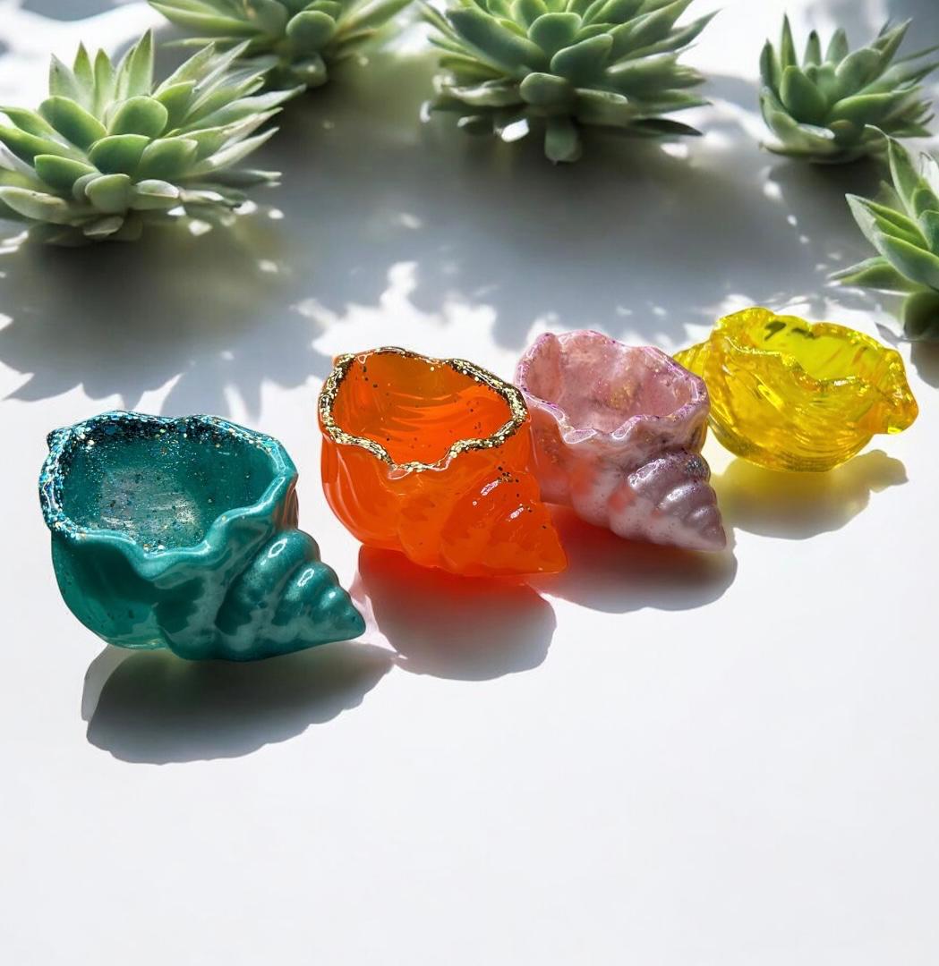 vide poches coquillage en resine epoxy