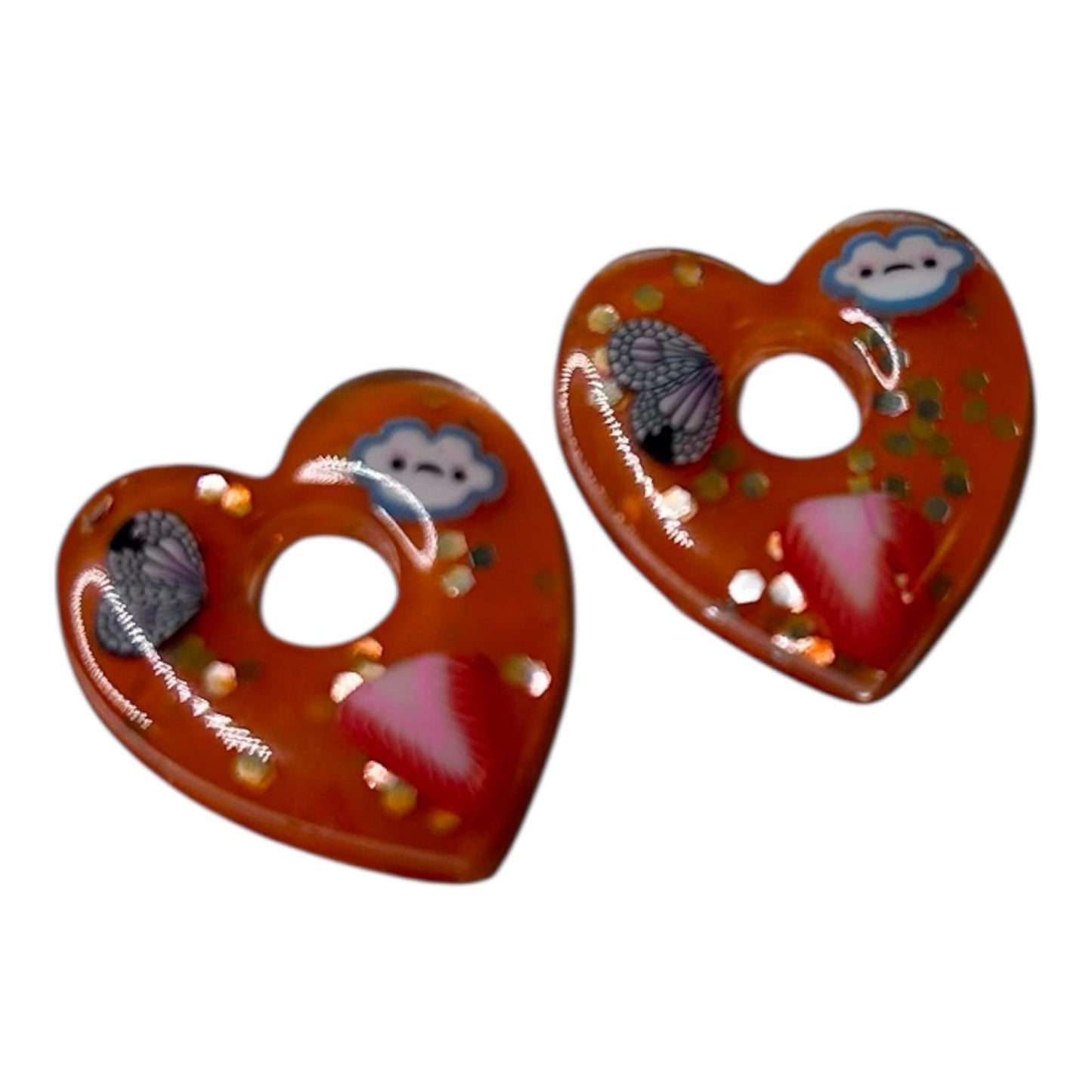 ✨ Pampilles interchangeables en résine époxy ✨ coeur