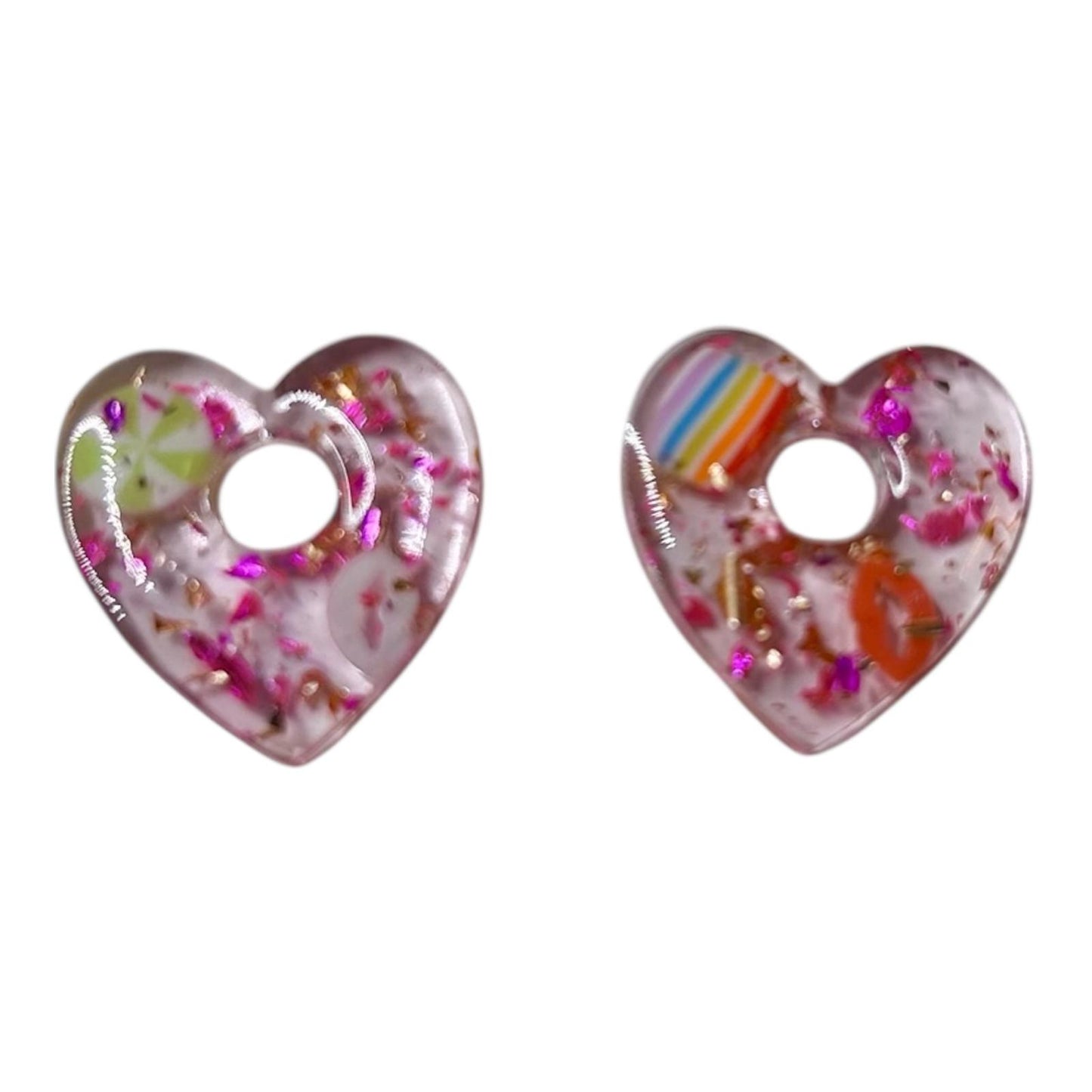 ✨ Pampilles interchangeables en résine époxy ✨ coeur