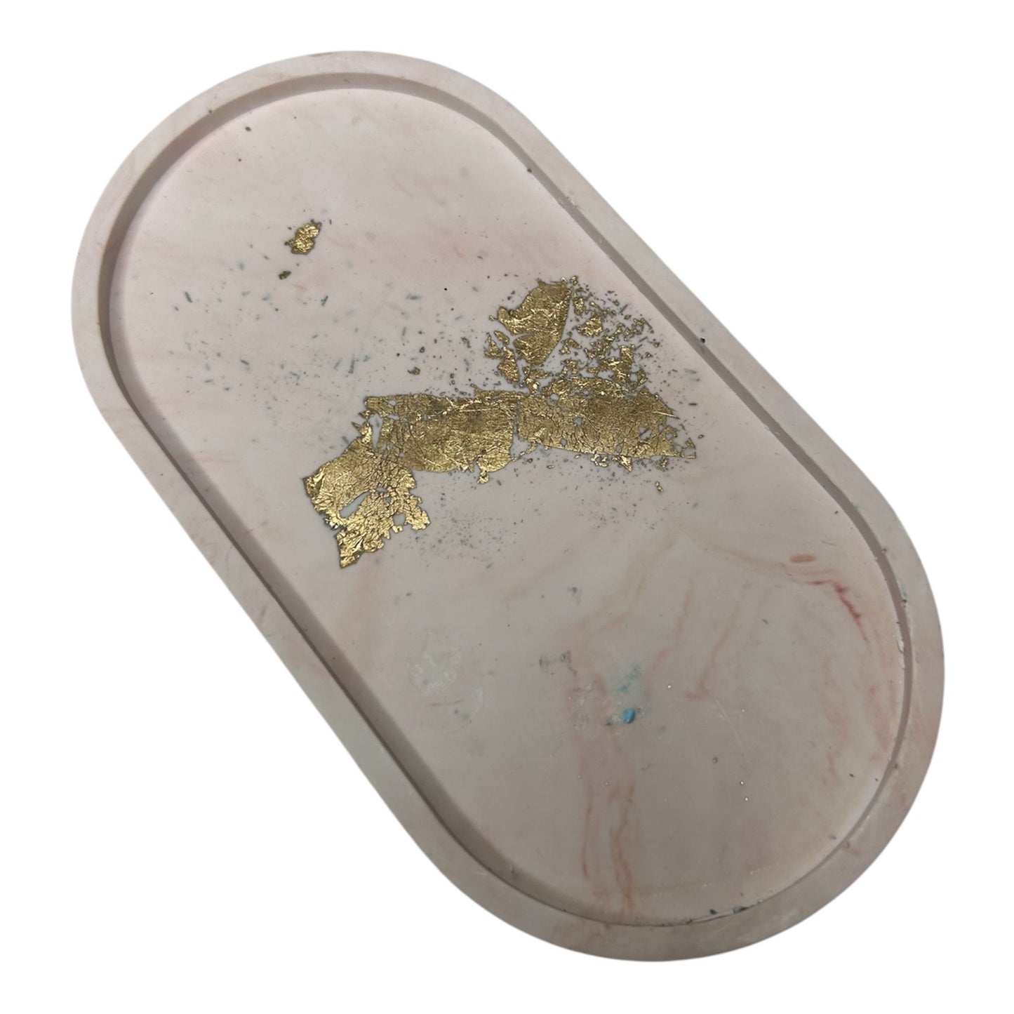 Petit plateau ovale en Jesmonite