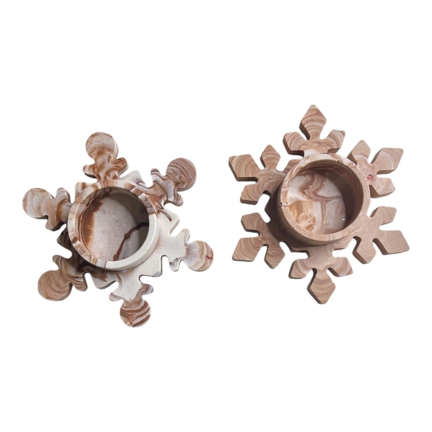 Bougeoir chauffe plat en Jesmonite