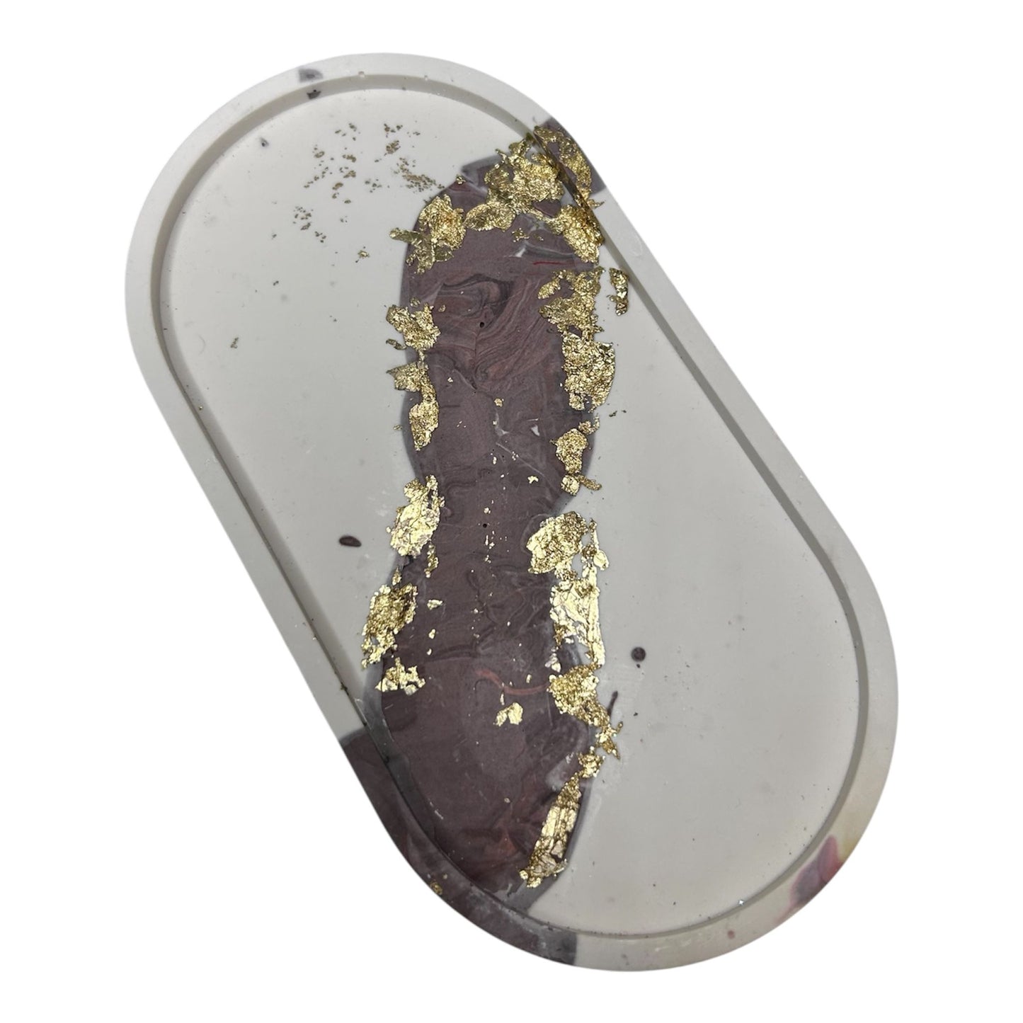 Petit plateau ovale en Jesmonite