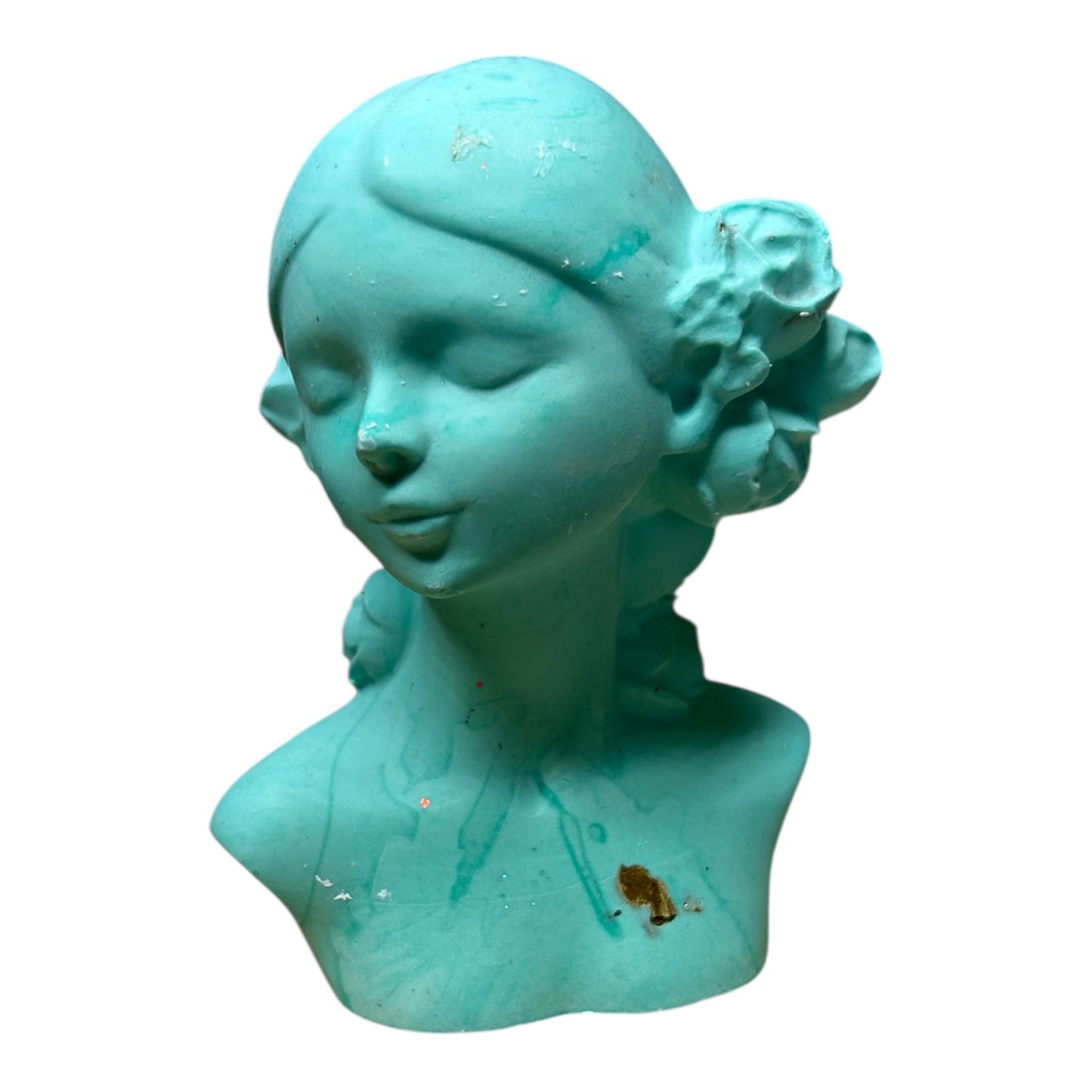 figurine visage femme en Jesmonite